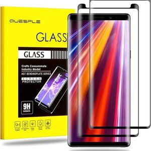 2 Pack QUESPLE Tempered Glass Screen Protector for Samsung Galaxy Note 9